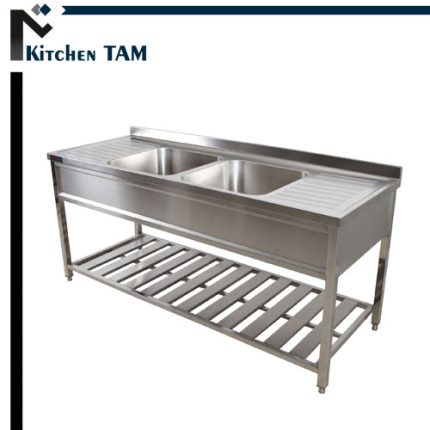 سینک ظرفشویی دو لگن صنعتی