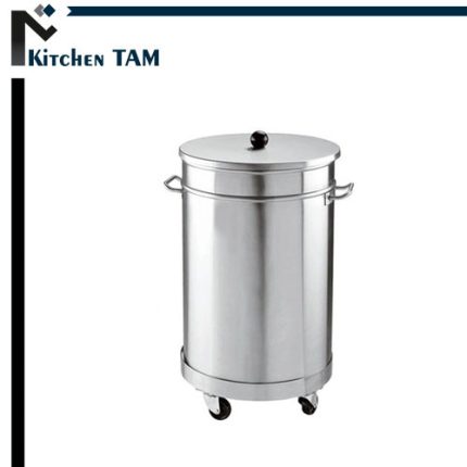 چلیک زباله چرخدار استیل